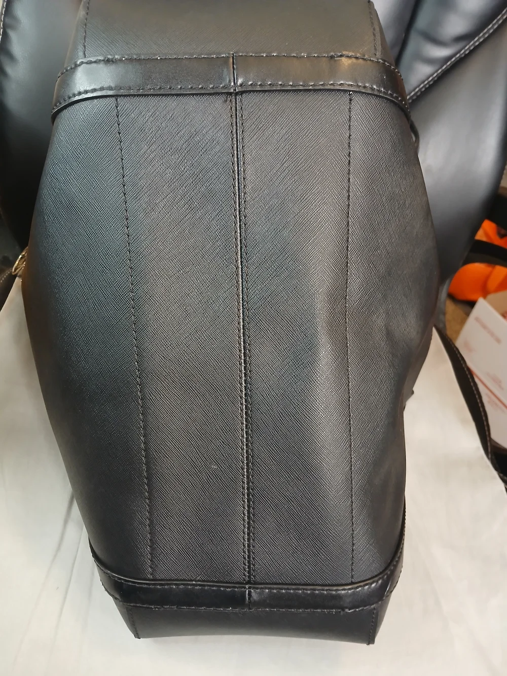 Michael Kors Black Leather Tote Bag with Tassel